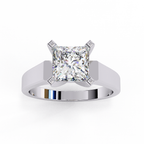 Princess Cut Lab Diamond Open Gallery Solitaire Ring