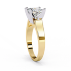 Princess Cut Lab Diamond Open Gallery Solitaire Ring