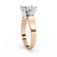 Princess Cut Lab Diamond Open Gallery Solitaire Ring