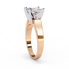 Princess Cut Lab Diamond Open Gallery Solitaire Ring