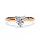 Heart Shaped Lab Diamond Solitaire Engagement Ring