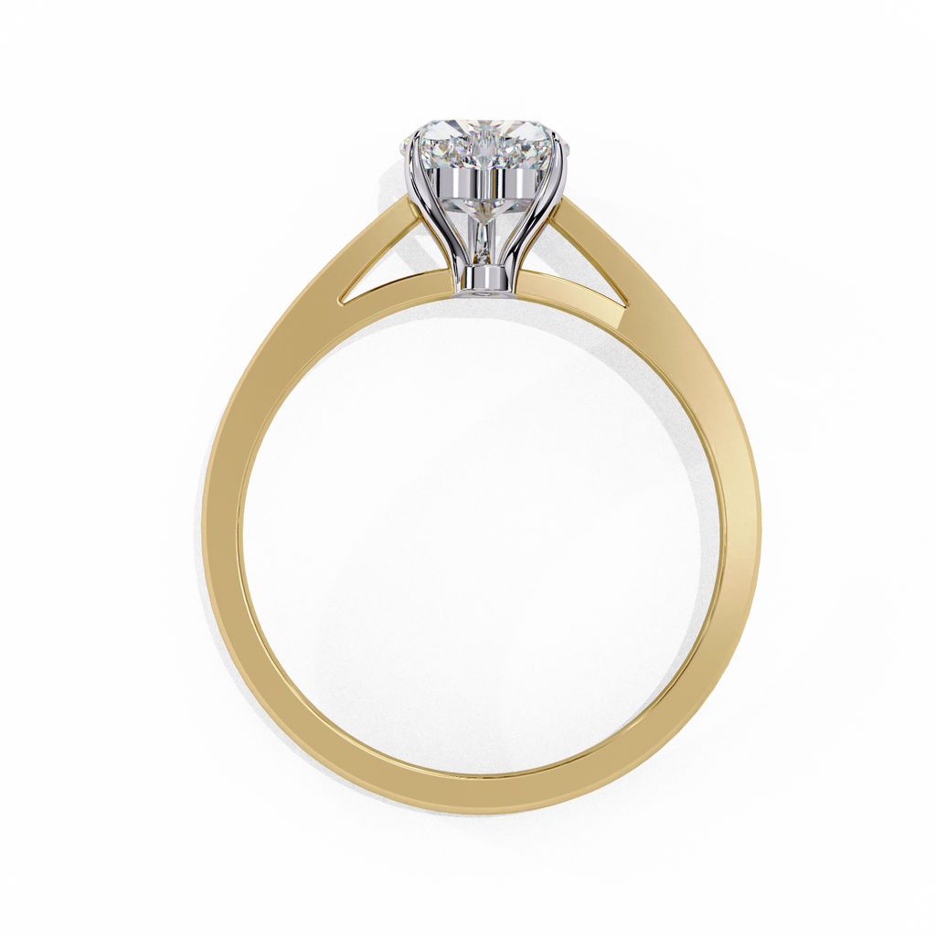 Heart Shaped Lab Diamond Solitaire Engagement Ring