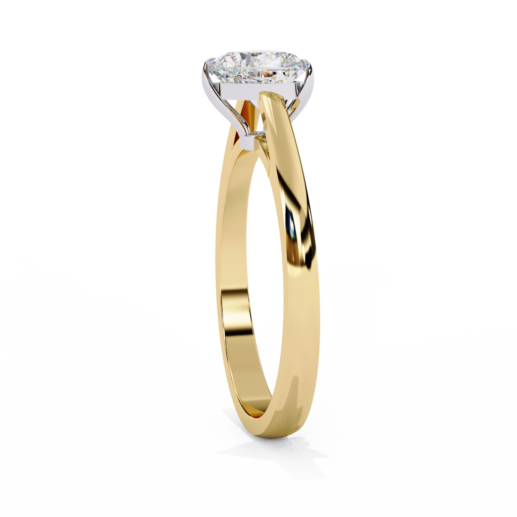 Heart Shaped Lab Diamond Solitaire Engagement Ring