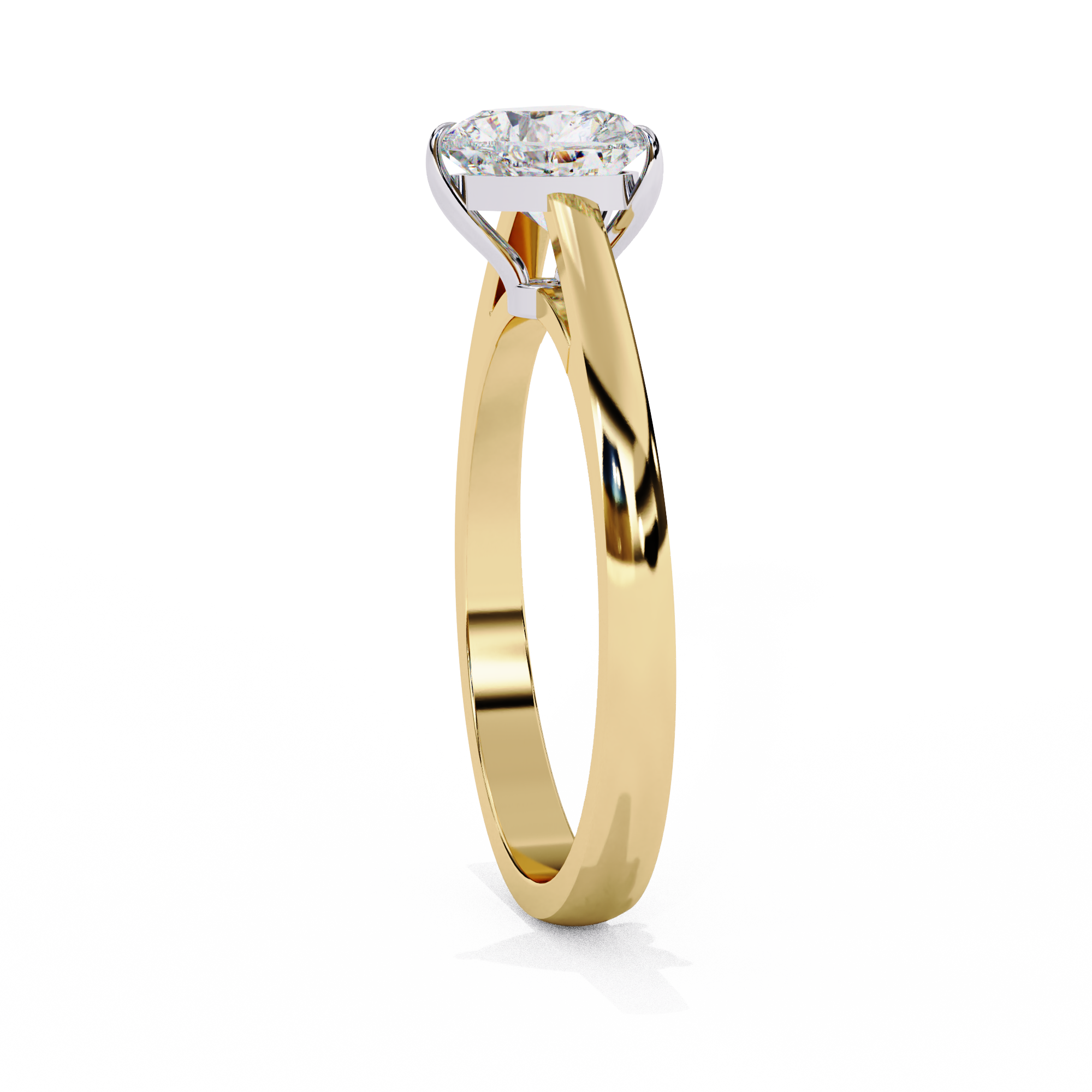 Heart Shaped Lab Diamond Solitaire Engagement Ring
