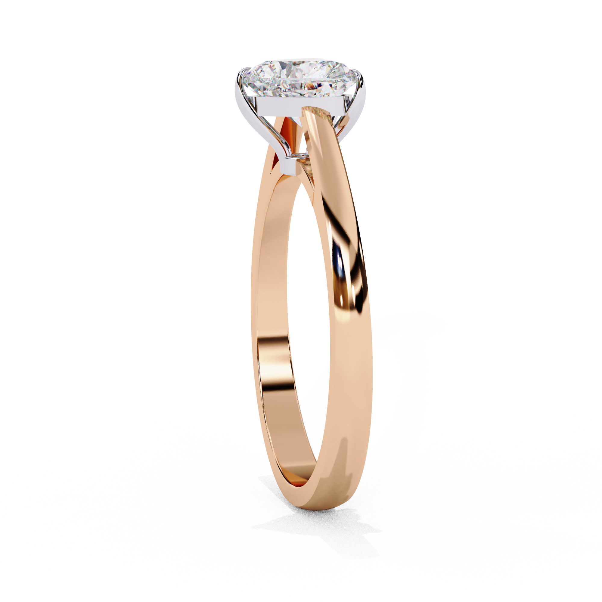 Heart Shaped Lab Diamond Solitaire Engagement Ring