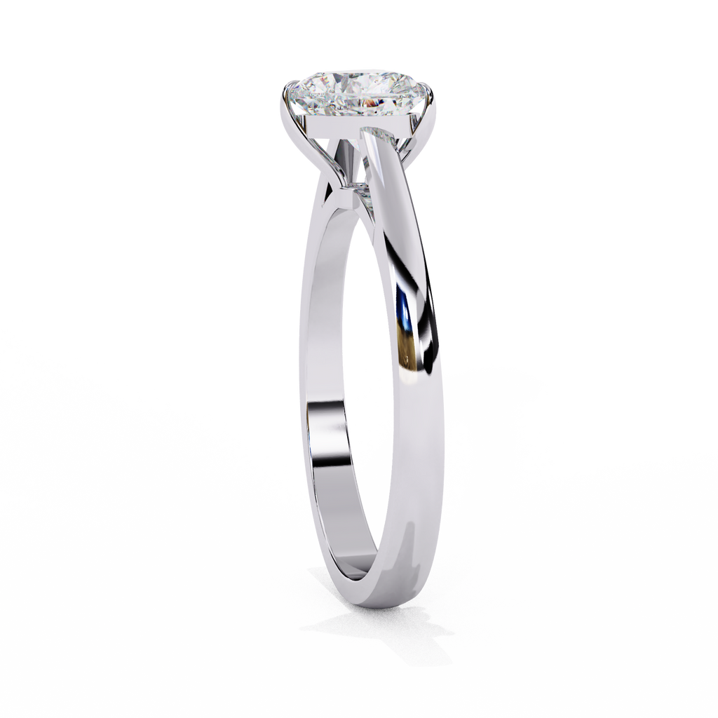 Heart Shaped Lab Diamond Solitaire Engagement Ring