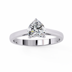 Heart Shaped Lab Diamond Solitaire Engagement Ring