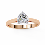 Heart Shaped Lab Diamond Solitaire Engagement Ring