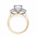Emerald Cut Lab Diamond Three Stone Ring