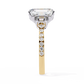 Emerald Cut Lab Diamond Three Stone Ring