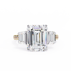 Emerald Cut Lab Diamond Three Stone Ring