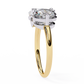 Round And Pear cut Lab Diamond Two Stone Ring