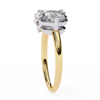 Round And Pear cut Lab Diamond Two Stone Ring