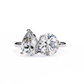 Round And Pear cut Lab Diamond Two Stone Ring