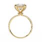 Princess and Round Diamond Halo Solitaire Ring