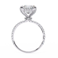 Princess and Round Diamond Halo Solitaire Ring