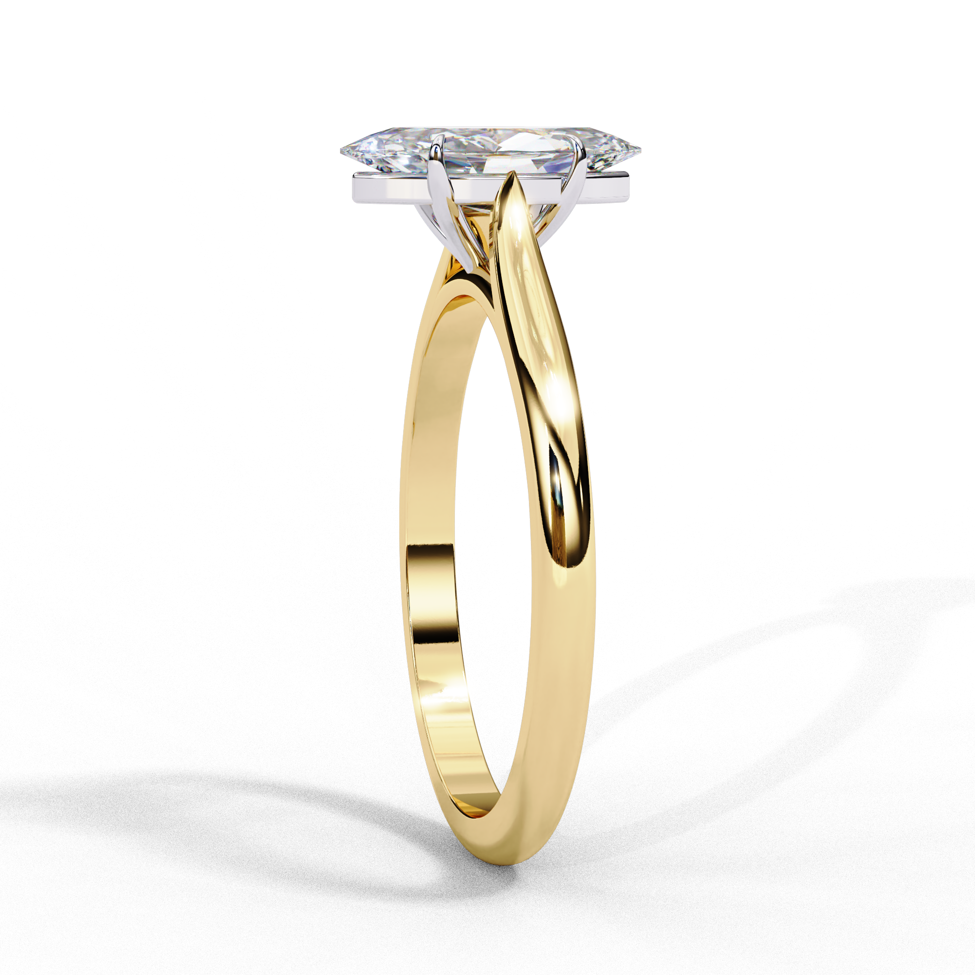 Marquise Cut Lab Diamond Solitaire Ring