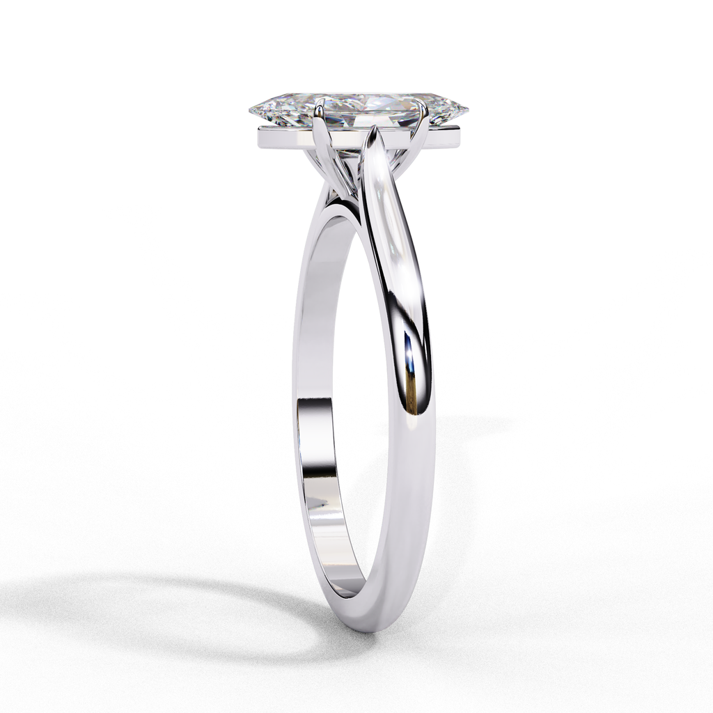 Marquise Cut Lab Diamond Solitaire Ring