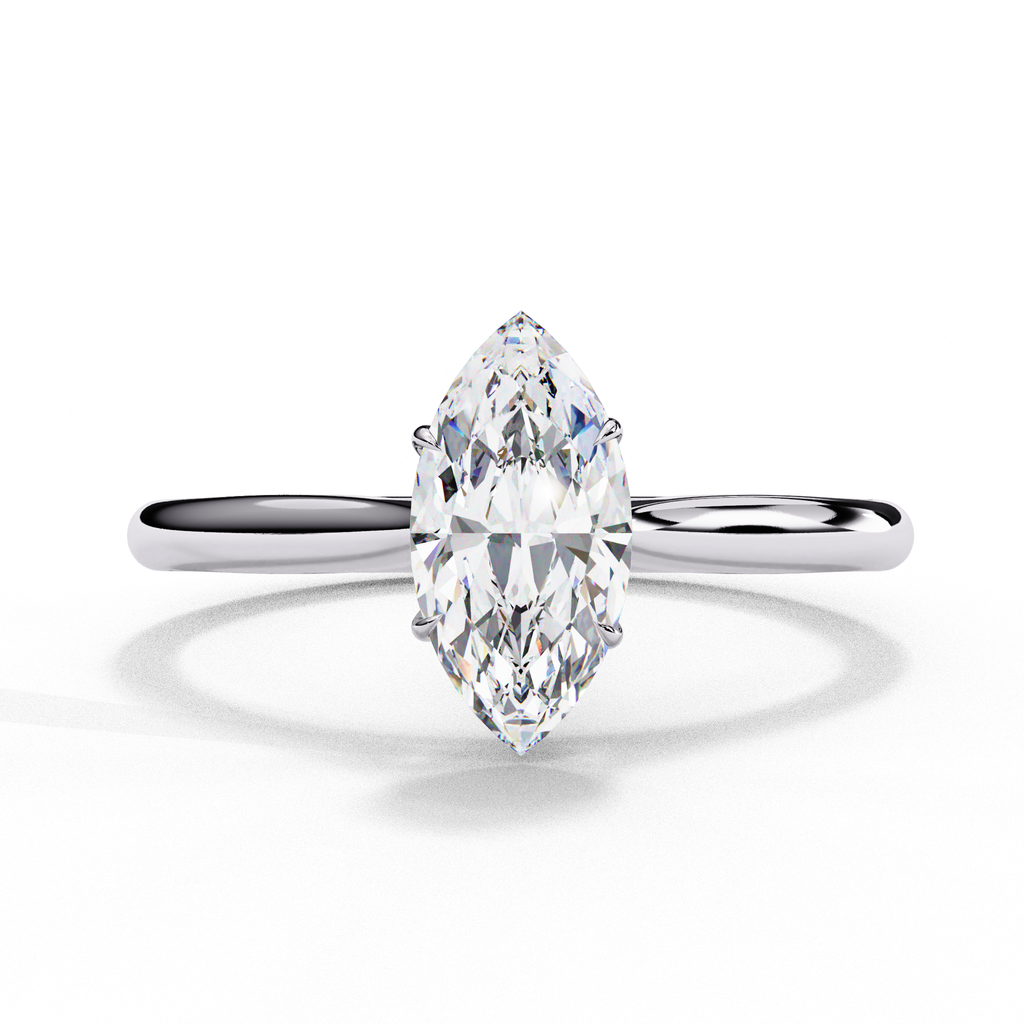 Marquise Cut Lab Diamond Solitaire Ring