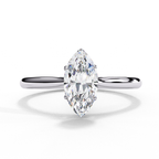 Marquise Cut Lab Diamond Solitaire Ring