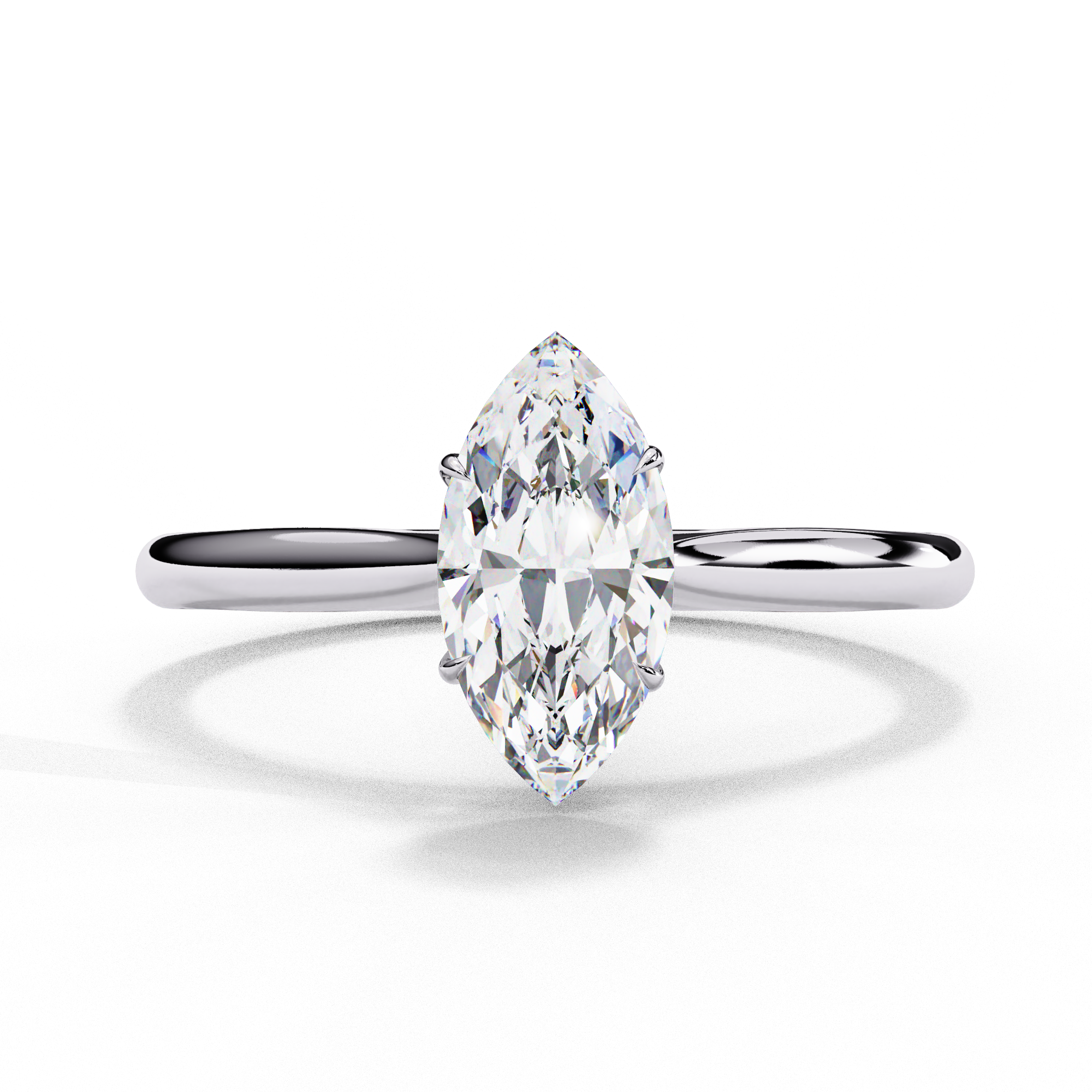 Marquise Cut Lab Diamond Solitaire Ring