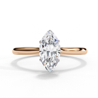 Marquise Cut Lab Diamond Solitaire Ring