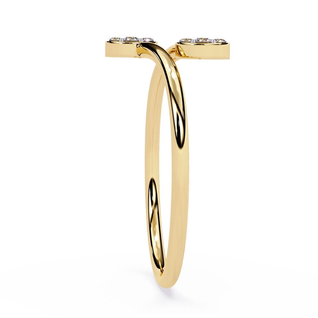 14K White Gold Toi Et Moi Round Cut Diamond Ring