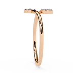 14K White Gold Toi Et Moi Round Cut Diamond Ring