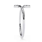 14K White Gold Toi Et Moi Round Cut Diamond Ring