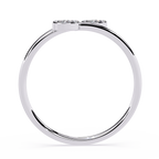 14K White Gold Toi Et Moi Round Cut Diamond Ring