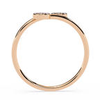 14K White Gold Toi Et Moi Round Cut Diamond Ring