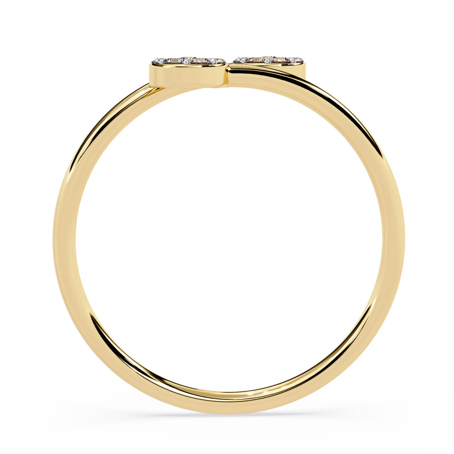 14K White Gold Toi Et Moi Round Cut Diamond Ring