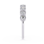 Round Cut lab Diamond Half Eternity Band