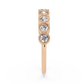Round Cut lab Diamond Half Eternity Band