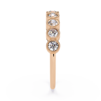 Round Cut lab Diamond Half Eternity Band