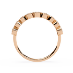 Round Cut lab Diamond Half Eternity Band