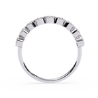 Round Cut lab Diamond Half Eternity Band