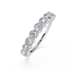 Round Cut lab Diamond Half Eternity Band