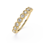 Round Cut lab Diamond Half Eternity Band
