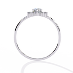 Oval Cut halo Lab Diamond Engagement Ring With Solid Gold