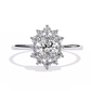 Oval Cut halo Lab Diamond Engagement Ring With Solid Gold