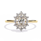 Oval Cut halo Lab Diamond Engagement Ring With Solid Gold