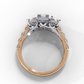 Emerald Cut Lab Diamond Three Stone Engagement Ring