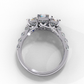 Emerald Cut Lab Diamond Three Stone Engagement Ring