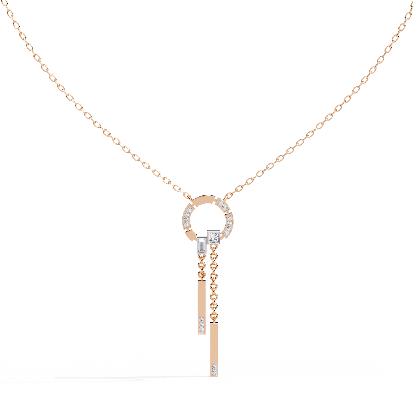 Multi Shape Lab Grown Diamond Necklace