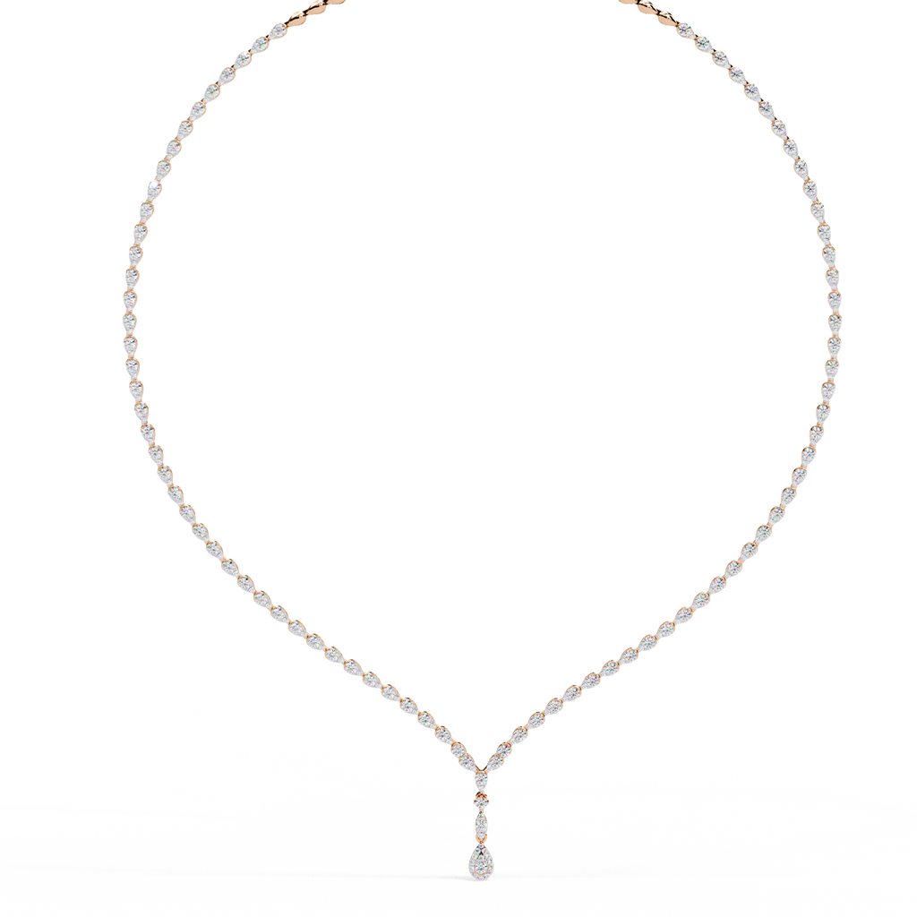 4.50 Carat Round Cut Lab Diamond Tennis Necklace