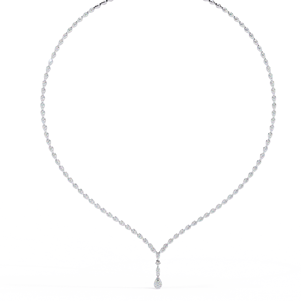 4.50 Carat Round Cut Lab Diamond Tennis Necklace