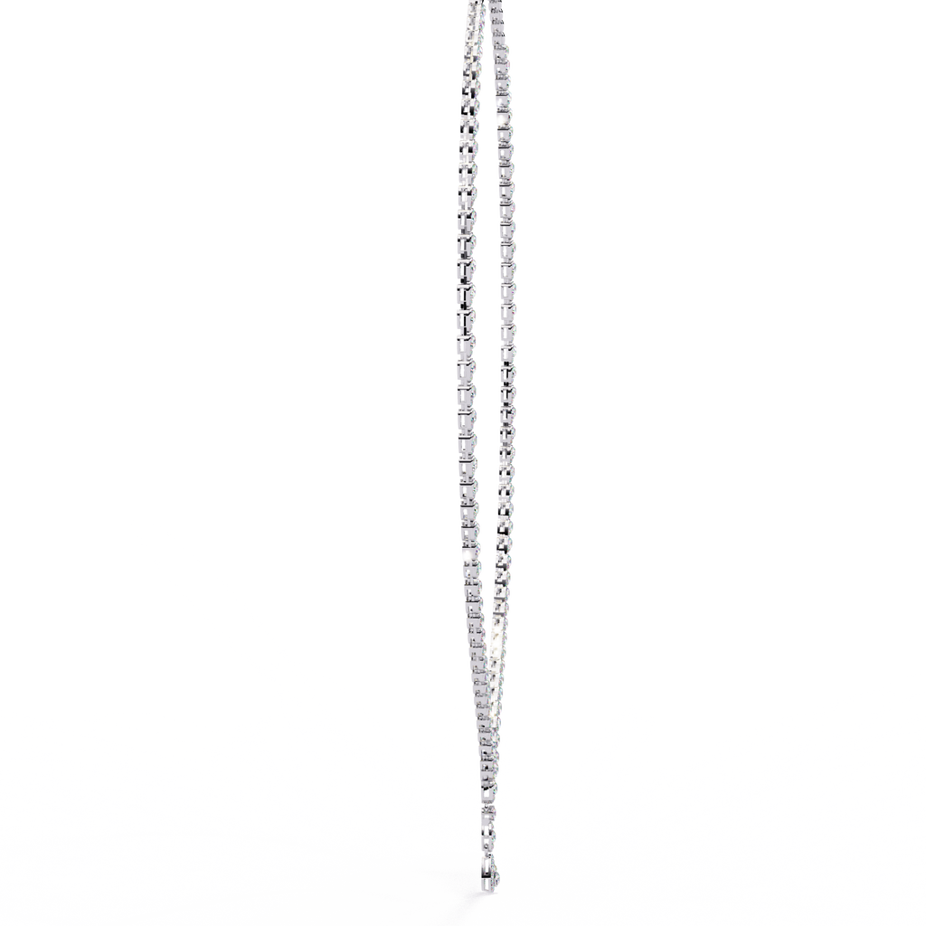 4.50 Carat Round Cut Lab Diamond Tennis Necklace