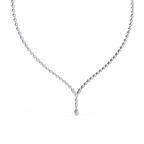 4.50 Carat Round Cut Lab Diamond Tennis Necklace