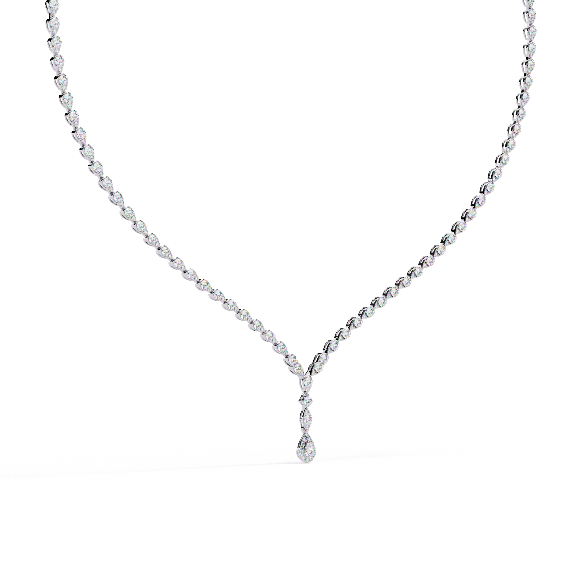 4.50 Carat Round Cut Lab Diamond Tennis Necklace